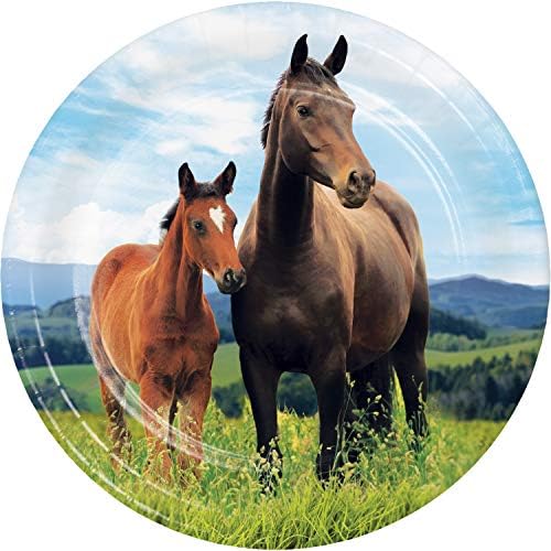 Placas de sobremesa de cavalos selvagens de conversão criativa, 24 ct