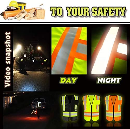 Colete de segurança de alta visibilidade com bolsos de tamanho grande personalize seu logotipo Hi Vis Reflexive Strip Security Colet