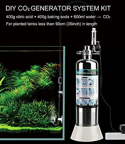 CLSCEA G700S KIT GERADOR DE AQUARIUM CO2 Aquário e Splitter de CO2 2 Way & CO2 Tubing 16ft & CO2 Counter difusor