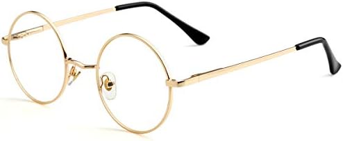 Kursan Small redond redondo lente transparente óculos de moldura não prescrita Metal Metal Eyewear