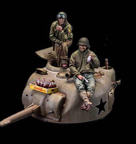 Goodmoel 1/35 WWII US Tank Soldier Resin Figura / Soldado Desmonte e não pintado kit em miniatura / HS-6848