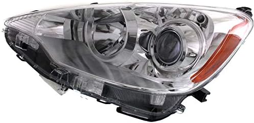 Montagem do farol de Evan Fischer Compatível com 2012-2014 Toyota Prius C Halogen Capa Driver Lado