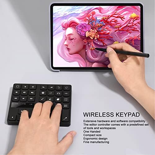 Teclado de atalho Gowenic para procriar, o teclado de controle remoto de controle remoto sem fio Express Teclado Teclado 35 Teclas de uma mão Teclado ergonômico, para iOS para OS