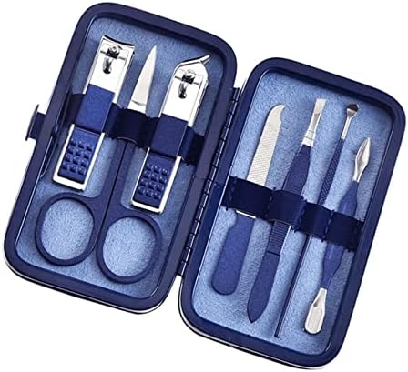 Kanuz unhas Clipper Conjunto de tesoura de unhas azuis domésticos Kits de pedicure Kits Professional Nails Art Kit Manicure Tool Conjunto de beleza