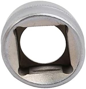 Novo Lon0167 de 1/2 polegada de acionamento 16 mm de 6 mm de 6 pontos Adaptador de impacto Tom de prata 2pcs (acionamento