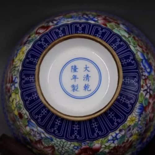 Xialon 15,6cm 6.14in Qing Qianlong Bucket Color Rosa Milhão de itens domésticos de porcelana antiga de porcelana antiga antiga