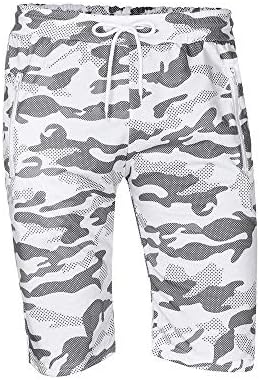 Shorts de natação homens, shorts de camuflagem masculina casual de verão confortável e elástico solto macacão capris