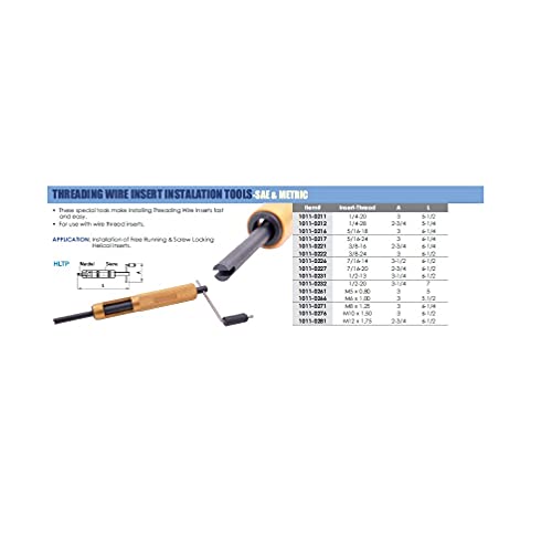 HHIP 1011-0232 Ferramenta de instalação de inserção de fio, 1/2-20 Inserir thread