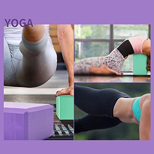 Conjunto de Dofover de 2 blocos de ioga EVA FOAM Exercício Tijolos fornece equilíbrio de estabilidade e suporte Melhorar a força - 9 x 6x 3 polegadas