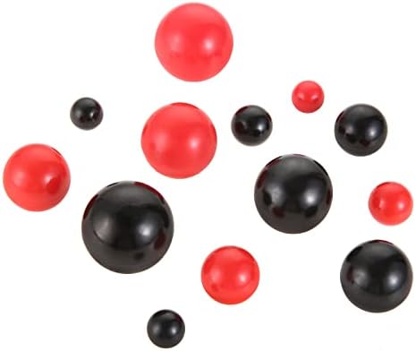 2pcs preto/vermelho baquelita e botões rosqueados de latão M4/m5/m6 ladejas de losca em forma de pinça de cabeça de