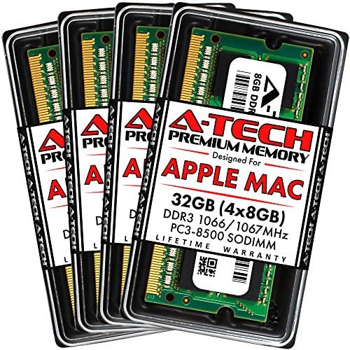 A-Tech 16GB PC3-8500 DDR3 1066/1067 MHz RAM para IMAC no final de 2009 21,5 polegadas / 27 polegadas | Kit de atualização de memória SODIMM de 204 pinos