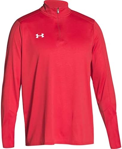 Under Armour Manga Longa Locker 1/4 Camisa Sênior - Vermelho