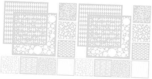 Favomoto 18 folhas Modelo moderno Modelo geométrico Airbrush Pattern Plástico Pintura de plástico de grafite reutiliza madeira para suprimentos estênceis de papel de papel de parede de tecido decorativo de tecido de modelos criativos