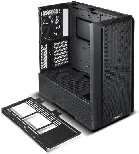 LIAN LI LANCOOL 216 E-ATX PC CASE, Airflow Focus RGB Gaming Case de computadores com painéis de malha geral, 2x160mm e 1x140mm fãs PWM PWM