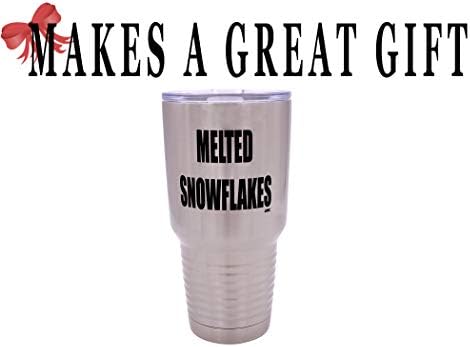 Flocos de neve derretidos engraçados 30 oz grande aço inoxidável Tumbler Copa do copo de caneca para novidades políticas conservadoras ou republicanas