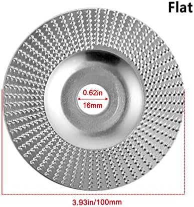 Maizoon Grinder Wheel Disc Silver Flat Modely Shaping Tool Durável e resistente ao desgaste para cortar rapidamente e polimento de lixar placa de escultura 100 * 16mm/3,93 * 0,62 polegada