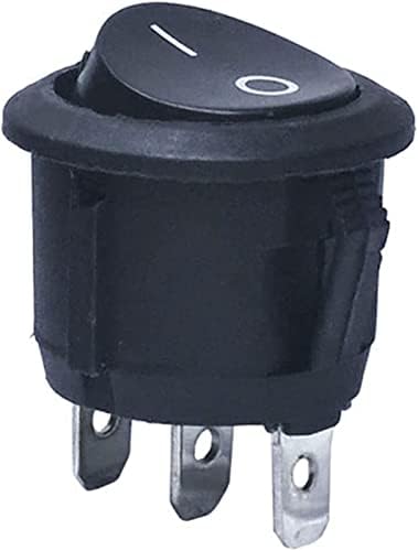 Rocker Switch KCD1-105 23mm SPST 3PIN 250V 6A Chave de barco redondo Snap-In na posição de balancim off