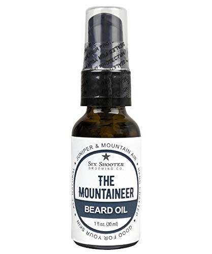 Seis Shooter Grooming Co. The Mountaineer Barba Oil, toda a mão natural criada nos EUA, 1 fl oz