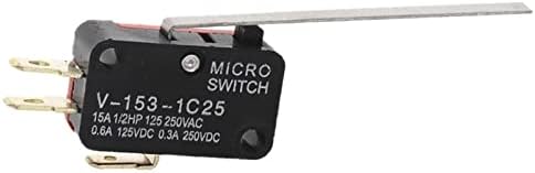 Liugou V-153-1C25 27 x 16 x 10mm SPDT Micro limite interruptor 3 terminais momentâneos