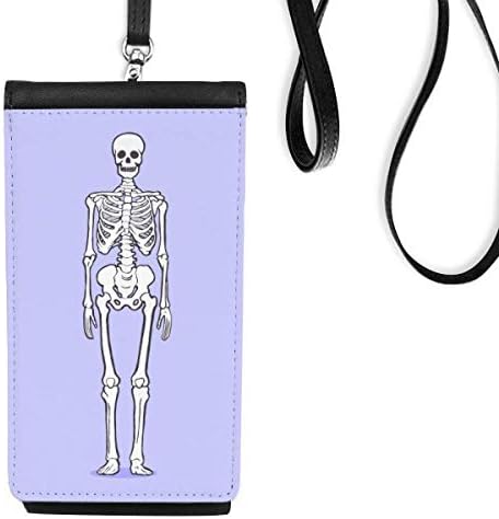 Bolsa de ósseo do corpo humano Bolsa de carteira de telefone pendurada bolsa móvel bolso preto