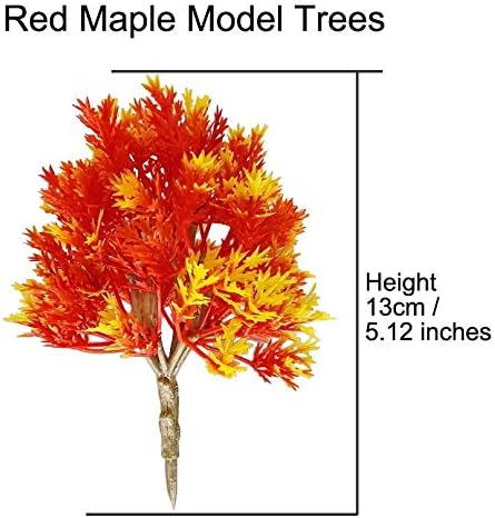 Modelo Trees Hobby Train cenário Conjunto de coco de palmeira artificial Maple vermelho chorão Willow Oak Décor Kit