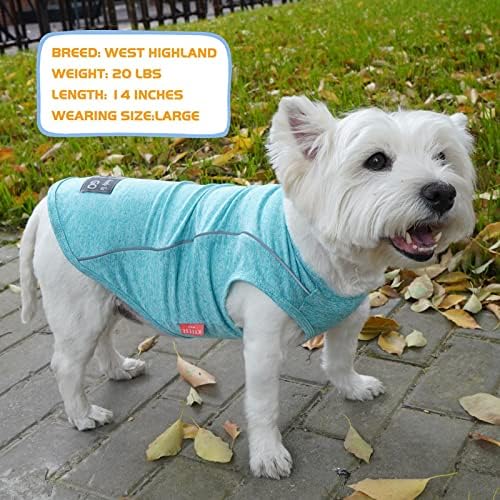 Camisa de cachorro Kyeese Camiseta de cachorro de proteção solar respirável macia com segurança de faixa refletiva para camisa