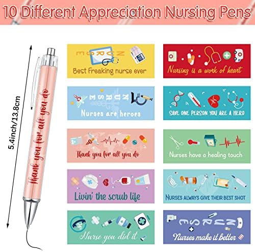 10 PCs enfermeiro canetas esferográficas adoráveis ​​canetas de enfermagem de desenho animado