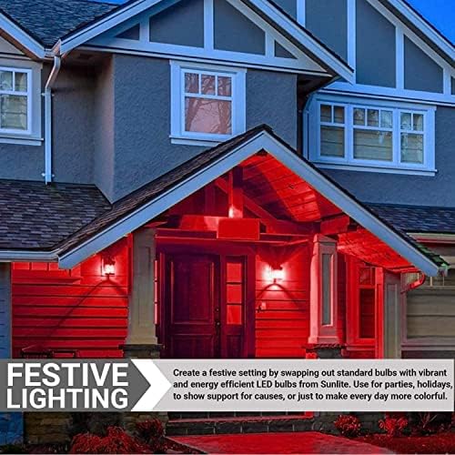 LUZ RED LED LED E12, lâmpadas de lâmpadas vermelhas LED de filamento diminuído, lâmpada vermelha de LED de 60 watts equivalente a vintage,