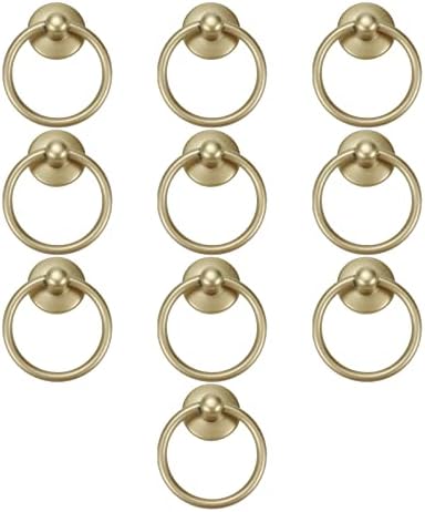 DNYTA 10pcs anel de ouro puxa 43 mm/1,69 polegada de diâmetro antigo, punhal de gaveta de um orifício único para armário para armário,