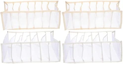 Cômoda de armário de cabilock 4pcs grades sutiãs de sutiãs roupas íntimas de calcinha de celas visíveis divisores de meias visíveis para calcinha/roupas íntimas underpants underpants calcinha de armazenamento de armazenamento de cesto de cesto de cesto de gavetas
