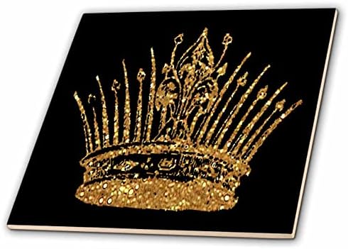 Imagem de glamrose 3drose de ilustração da coroa de ouro - ladrilhos
