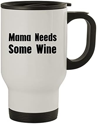 Molandra Products Mama precisa de um pouco de vinho - caneca de viagem de aço inoxidável de 14 onças, prata