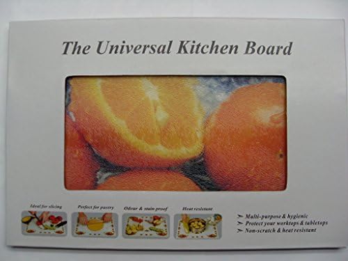 Direct2home 12x8 Tabela de queijo de vidro temperado Bolsa de corte de cozinha barra de arte Prep preparar cor laranja laranja