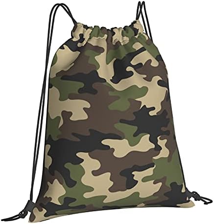 Fatttycy Camouflage Gym Bags Sacors de ginástica Esporte Saco de mochila de Sack Sack Sack de Backpack para homens Mulheres