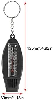 MHYFC 4 em 1 Multifuntion Whistle Compass Termômetro de lenúcia de chaveiro Kitchain Kits de sobrevivência ao ar livre camping caminhada