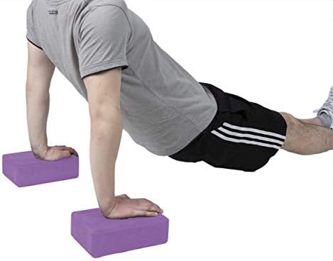 Mente Reader Yoga Bloco de alta densidade EVA Bloco de espuma Não deslizamento para ioga, pilates, meditação, apoia poses aprofundadas, melhorar a força e auxiliar o equilíbrio e flexibilidade, roxo
