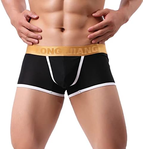 Mens Sexy Rouphe Lngerie U Bulge bolsa calcinha de algodão esportes de roupas de noite com suporte de bolsa embutida