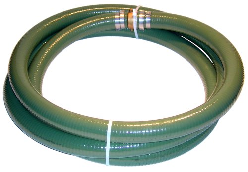 Tigerflex Series J PVC Sucção MONTAGEM, verde, hastes de água feminina de 4 Macho x, pressão máxima de 50 psi, ID da mangueira de 4, 20 'de comprimento