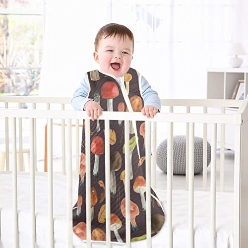 Vvfelixl Sack Sack para bebês recém-nascidos, cobertor vestível de cogumelo aquarela, saco de dormir de transição para bebês,