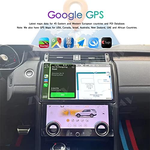 ZWNAV Rádio de 13,3 polegadas para Land Rover Discovery 5 2017-2020, GPS Navigation Android Head Player CarPlay sem fio, Bluetooth, WiFi