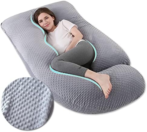 Travesseiro de gravidez cinza Cristal Velvet Maternity Pillow. Almofado de travesseiro de enfermagem de travesseiro de enfermagem