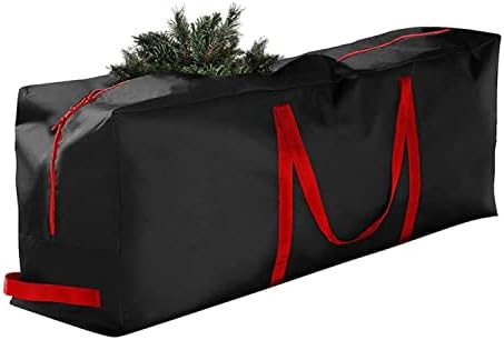 Cokino grande bolsa de armazenamento de árvore de Natal com alças reforçadas duráveis ​​e dupla zíper, árvores desmontadas à prova de lágrimas de lágrima Oxford Duffle Bag Boxes de Natal