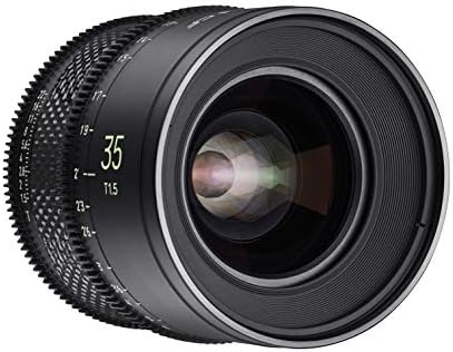 Rokinon Xeen Cf 35mm T1.5 Pro Cinema Pro Lens Ampla Angular com Construção de Fibra de Carbono e Marcas Luminosas