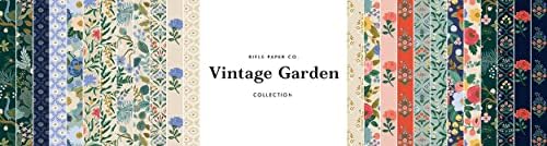 Bolo de camada de jardim vintage da Rifle Paper Co. para algodão+aço 10 x 10 polegadas quadrados de tecido