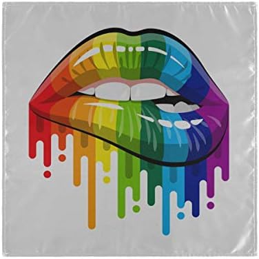Enevotx guardanapos coloridos para a boca aberta de boca arco -íris Fluxo de tinta de cor moderna guardana
