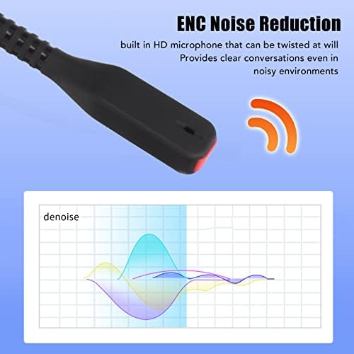 Fone de ouvido USB do ACOGEDOR com microfone, fone de ouvido monaural de ruído do ENC, fone de ouvido comercial de um lados para call center, USB Connect ao seu PC