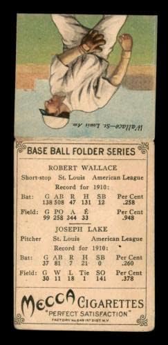 48 Bobby Wallace/Joe Lake - 1911 T201 Baseball Cards classificados VGEX - Cartões de beisebol
