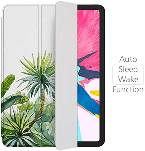 Lex Altern iPad Case Pro 11 polegadas 12.9 Capa magnética 2019 2018 Geração 3d Apple Proteção Hard Shell Folio Trifold Smart Alow Sleep Sleep Lápis Plantas Tropicais