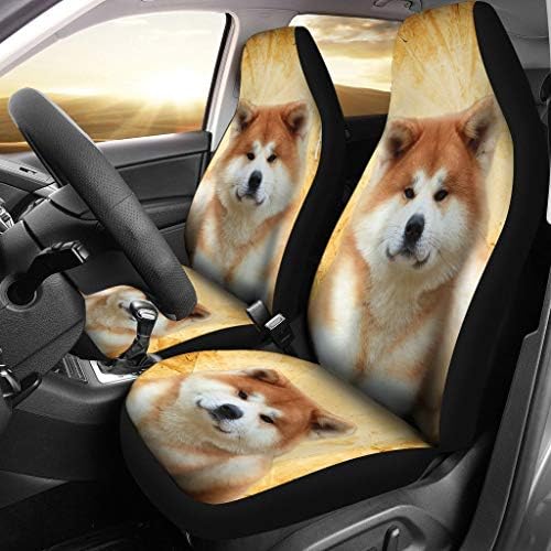 Capas de assento de carro com pawlice akita para cachorro