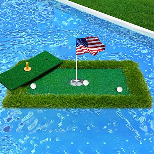 PLBBJH FLOAÇÃO VERDE DE GOLF para piscina, flutuação verde flutuante, tapete de grama de golfe para adultos Game Outdoor